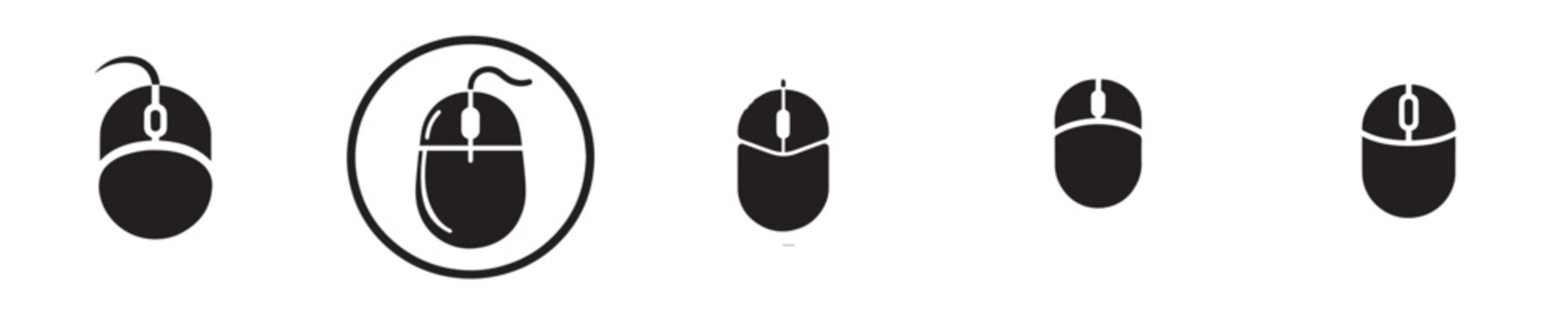 mouse vector with silhouette style