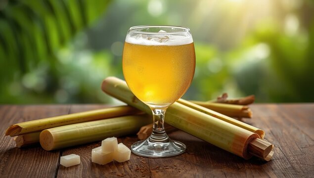Freshly pressed sugarcane juice is known as Minuman Sari Tebu.