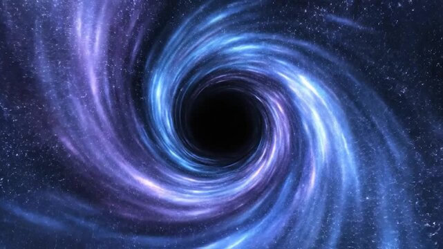 Swirling Purple Black Hole Vortex Space.