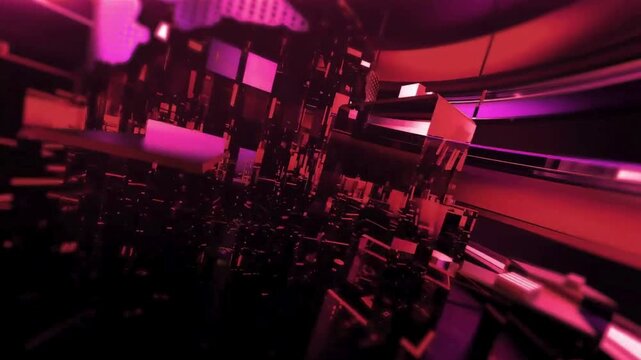 3d Digital World Map Breaking News Intro Background 4k.