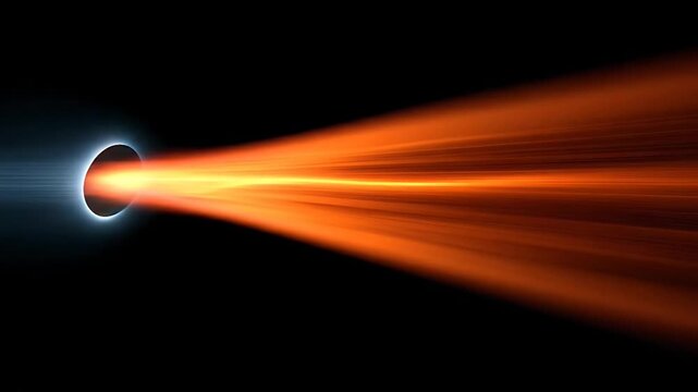 Black Hole Emitting Orange Energy.