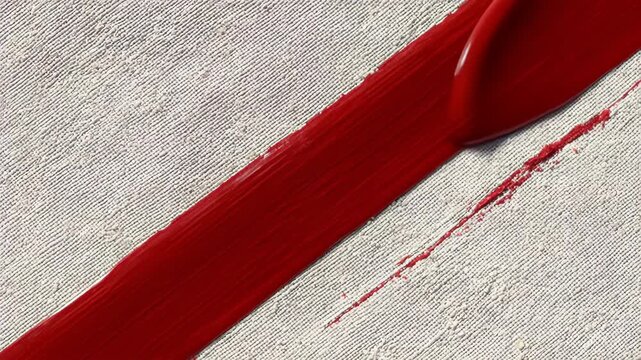 Red Diagonal Line on Cream Textured, A red diagonal line crosses over a cream-colored textured