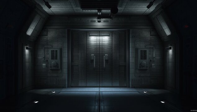 Reinforced entrance in the shelter.