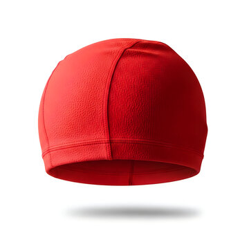 A vibrant red athletic skull cap designed for performance during intense outdoor exercise sessions