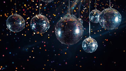 mirror spheres against a dark backdrop