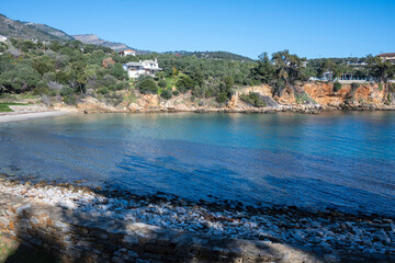 Obraz premium The coastline of Thassos island, Greece