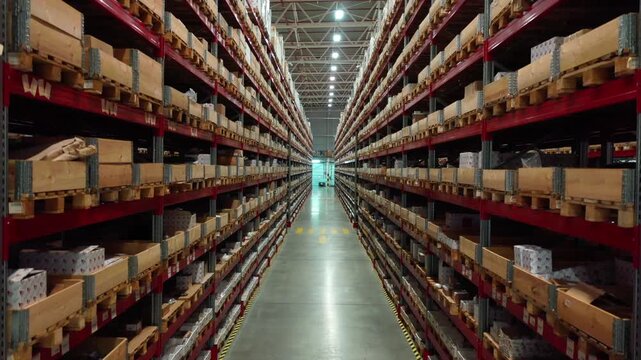 Vertical drone lift through warehouse shelving system