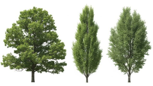 Three different types of trees
