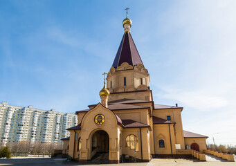The Orthodox Church of the Beheading of John the Baptist in Brateyevo. Moscow, Russia