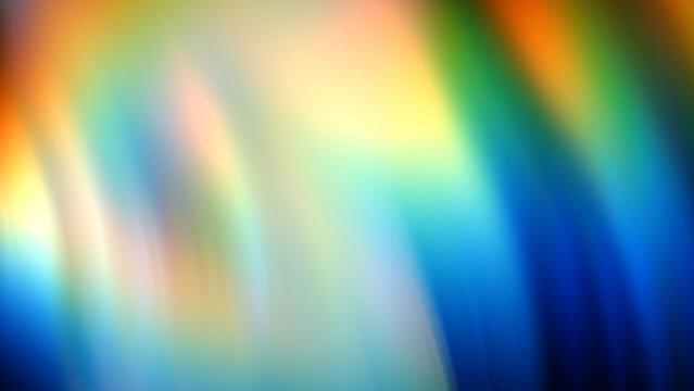 A smooth, vibrant spectrum of curved waves creates a dynamic, abstract, rainbow-colored background with a soft, glowing radiance. 