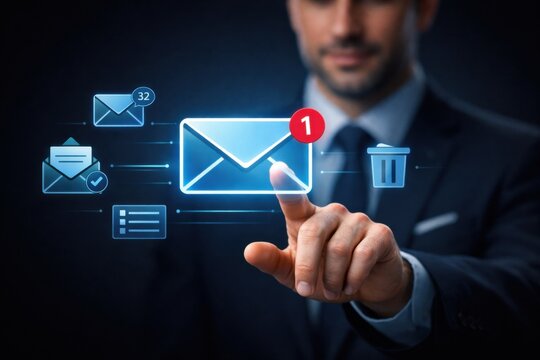 Email Notification Inbox Management Digital Messaging System Concept
