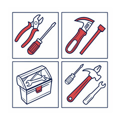Fototapeta premium Hand Tools and Toolbox for DIY, Repair, and Home Improvement Tasks