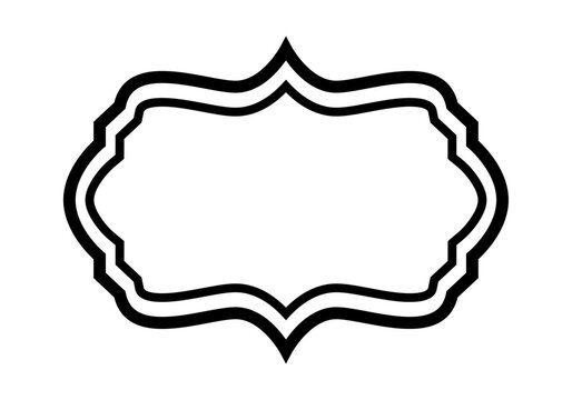 Marco decorativo de estilo retro con borde doble de color negro