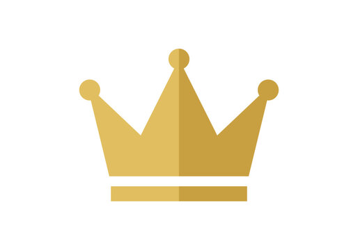 Icono de corona dorada de tres puntas 