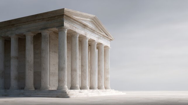 Ancient style temple building classical architecture scene