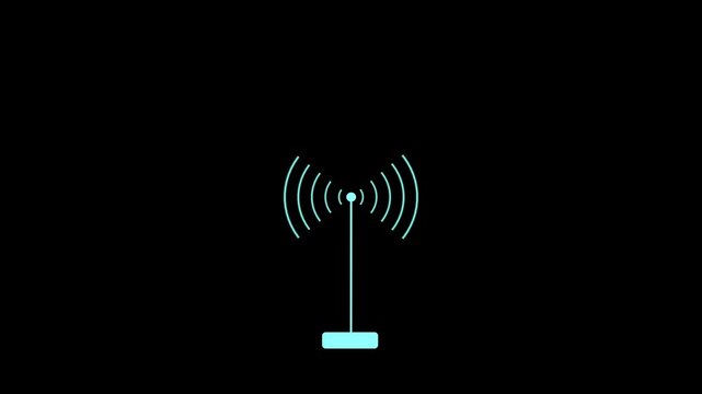 Wi-fi wireless internet network net connection icon logo wi-fi . technology wireless signal icon .