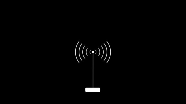 Wi-fi wireless internet network net connection icon logo wi-fi . technology wireless signal icon .