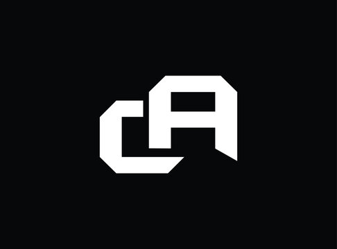 White letter c and a logo icon symbol on solid background