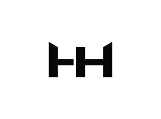 Fototapeta premium Modern abstract letter H logo design element isolated on transparent background