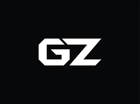 Initials logo design for gz company branding and identity