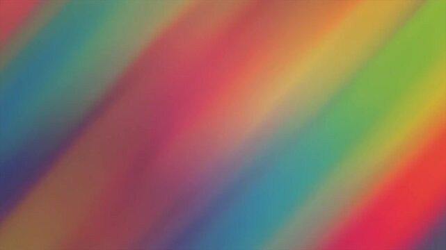 Seamless looping vibrant rainbow blurred cinematic diagonal sliding dreamy soft motion luminous refined visuals abstract gradient shimmer