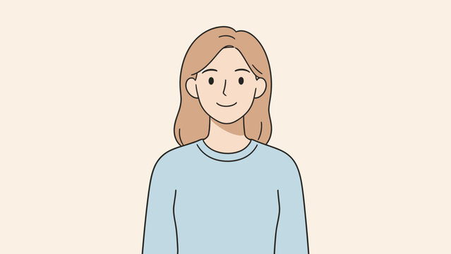 Illustration of a smiling woman