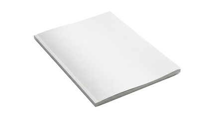 Blank white hardcover book mockup isolated