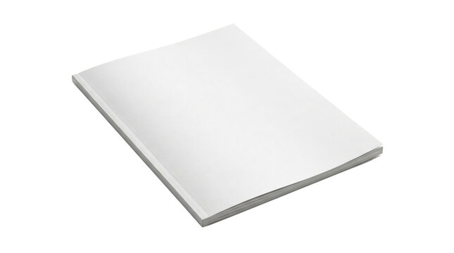 Blank white hardcover book mockup isolated