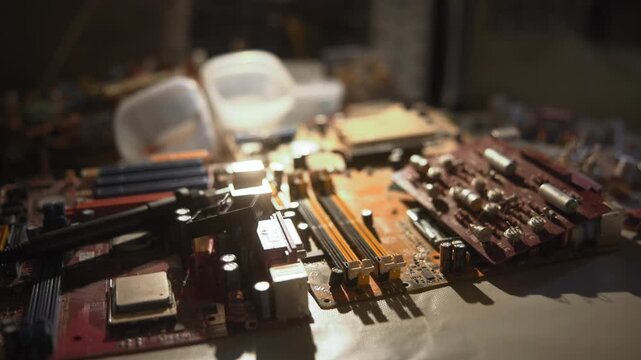 High Detail Image Capturing Technician Repairing And Restoring Electrical Device Intricacies. Media