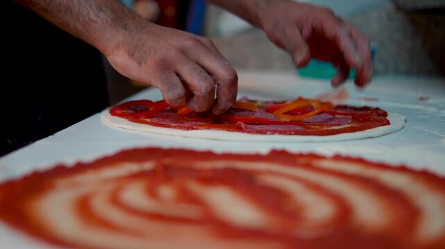 Professional Pizzaiolo Chef Makes Traditional Italian Pizza