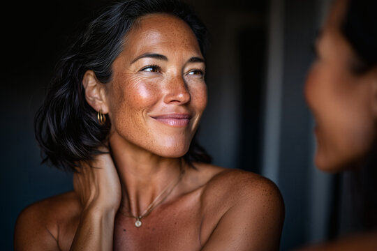 Retrato de mujer con pelo canoso