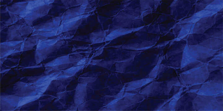 Deep blue abstract background showing a textured surface with soft folds and shadows in dark tones
