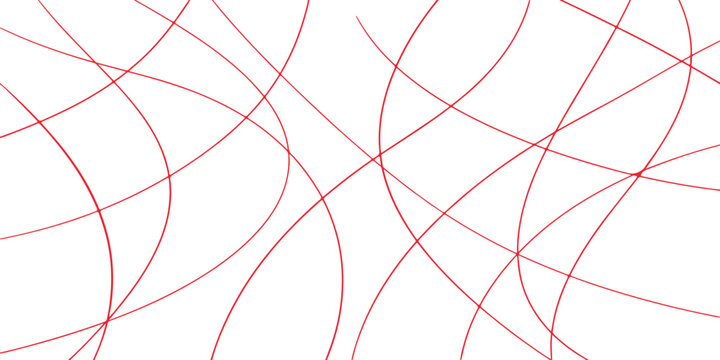 Abstract background featuring a series of intersecting thin red lines on a clean white backdrop