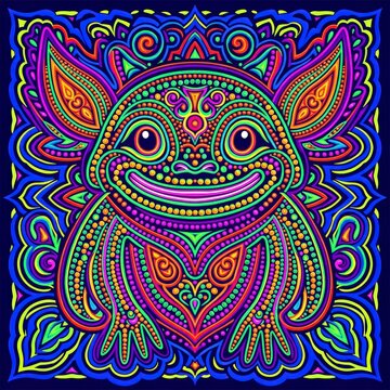 ajolote, mexico, arte huichol, balompi&eacute;, bal&oacute;n, bailes, deporte, campeonato, juego, ilustraci&oacute;n, vector, certamen, s&iacute;mbolo, icono, objeto, gol, designio, equipo, arte, copa, esfera, 3d, mundo, bandera