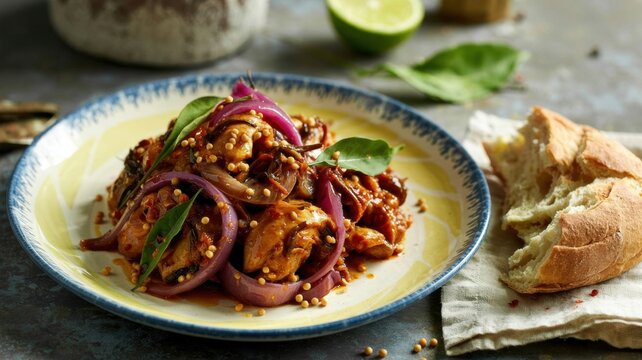 Nepali cuisine.  Choila, a traditional and very popular dish of Nepali cuisine. Choila is a spicy, spicy meat.