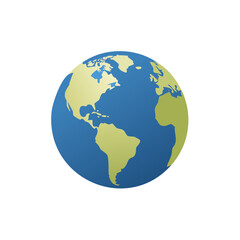 Fototapeta premium Abstract Globe Illustration with Continents and Oceans