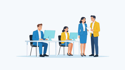 Obraz premium Office workers in business attire