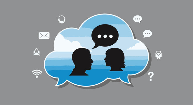 Two people talking in chat.