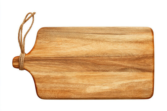 Wooden Cutting Board plate isolated on white background.