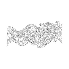 Fototapeta premium Wavy lines in a swirling pattern.