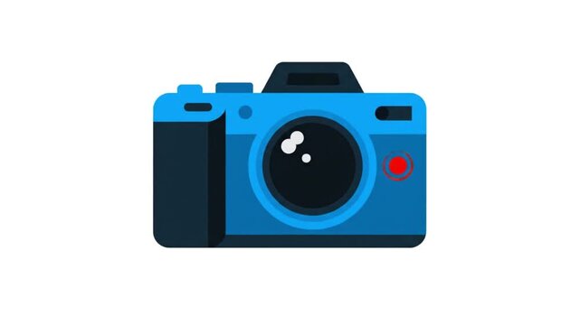 Blue Digital Video camera clipart Illustration