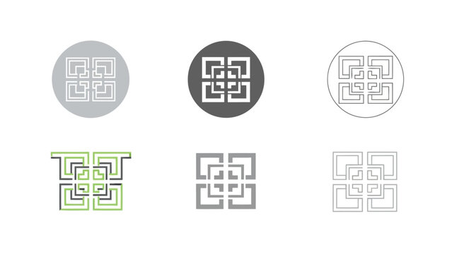 Geometric patterns and floor plan representations of modular spaces Vector