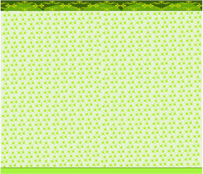 Wallpaper with simple green roses and an olive-colored canary top