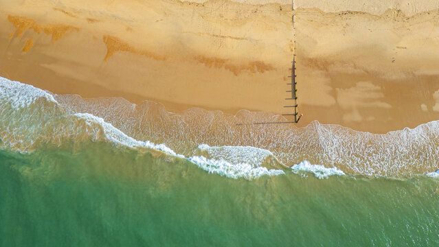 Sunrise view of Boscombe pier at Bournemouth, England