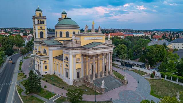 Sunset view of Cathedral Basilica of St. John the Apostle at Ege