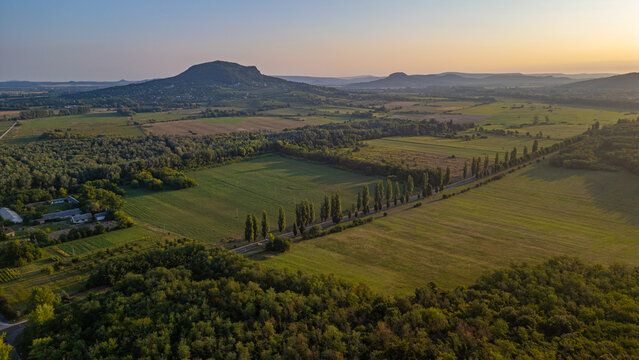 Panorama view of countryside of BakonyвЂ&ldquo;Balaton Global Geop