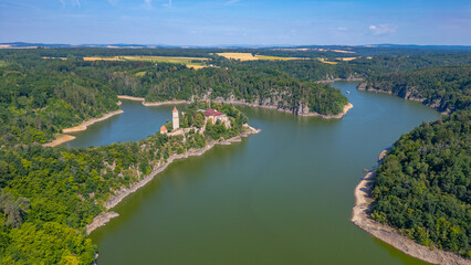 Fototapeta premium Panorama view of Zvikov castle in Czech republic