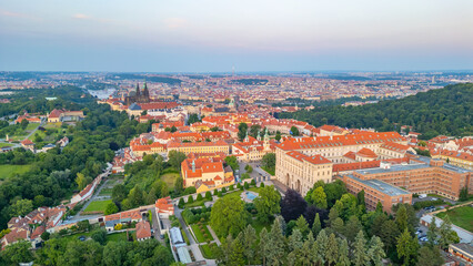 Fototapeta premium Panorama view of Hradcany in Prague, Czech republic