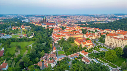 Obraz premium Panorama view of Hradcany in Prague, Czech republic