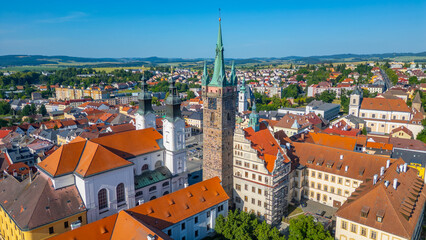 Obraz premium Panorama view of Klatovy in Czech republic